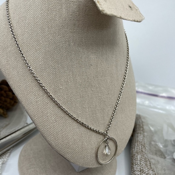 Purely Silver 999 Fine Silver Adjustable Necklace with Circle Pendant Charm - Picture 4 of 16